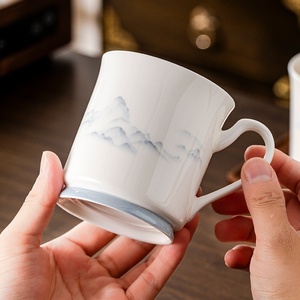 Jingdezhen Lowe <b>Ceramic</b> <b>Mug</b> <b>Ceramic</b> Cup Large Capacity Water Cup for Men and Women Home Office Drinking Water Cup - Product Image 4