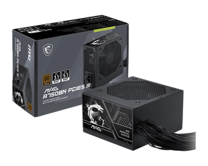 <span class=keywords><strong>MSI</strong></span> A750BN PCIE5 III ATX3.1 ใหม่ ของแท้ ชุดจ่ายไฟแบบ Full Modular 80 PLUS Bronze ATX 3.1&PCIe 5.1 เสียงเบา สำหรับคอมพิวเตอร์ตั้งโต๊ะ - Product Image 1