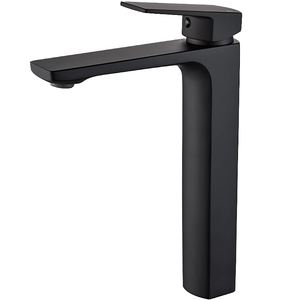 Modern Single-Hole Single Tall <b>Deck</b> Mount 1 Handle Zinc-Alloy Matte Black Brass Vessel Sink Mixer Sense Faucets Artistic Design - Product Image 2