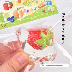 Nuevo Juguete Antiestrés de Goma Termoplástica con Forma de Cubo de Hielo y Fruta, Estirable, de Rebote Lento, Estilo Dibujos Animados - Product Image 2