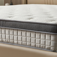 7-Zonen Weiche Plüsch Orthopädische Camping-Matratze Mittelfest Taschenfederkern-Hybrid-Matratze mit Gel-Memory-Foam-Oberfläche