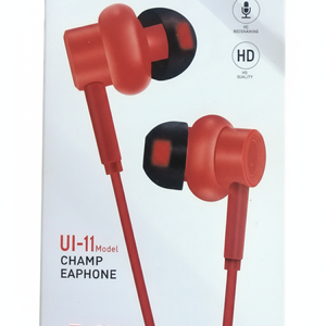 Auricolari cablati da 35mm con microfono in rosso grigio blu nero-vivavoce e vestibilità comoda - Product Image 1