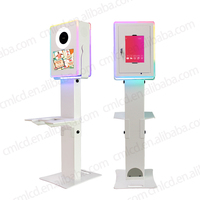 Cangkang Booth foto DSLR dua sisi, untuk Surface Pro dan iPad Selfie Booth foto kios kamera Printer foto harga mesin
