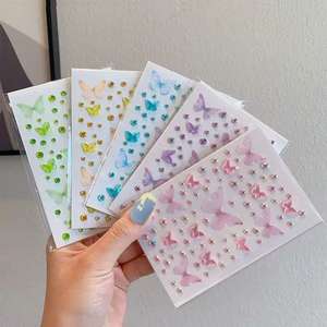 สติกเกอร์แต่งคิ้วอะคริลิคแบบทำมือขายดีสติกเกอร์แต่งตาโมลทำจาก PVC กากเพชร - Product Image 6