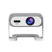 Projecteur portable intelligent WiFi 5G mini 720P avec système Android 14, compatible 4K, pour films à courte focale, idéal pour la maison, la chambre et comme veilleuse - Modèle populaire 2026