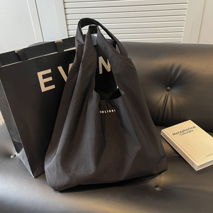 Grand <span class=keywords><strong>sac</strong></span> fourre-tout pliable <span class=keywords><strong>noir</strong></span> en lin pour la nuit <span class=keywords><strong>Sac</strong></span> <span class=keywords><strong>Hobo</strong></span> Shopper décontracté Sacs à bandoulière pour femmes pour dames - Product Image 5