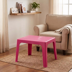 Plastic Square Table Custom Color Traditional Style Study Activity <b>Desk</b> <b>Mini</b> Portable Table for Home Daycare Playroom - Product Image 6