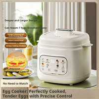 Poêle Électrique Portable Multifonction Antiadhésive avec Écran Tactile Intelligent et Minuteur 24H pour Cuisson à la Vapeur des Œufs, du Riz, des Nouilles, des Frites et des Aliments Cuites à la Vapeur, Facile à Nettoyer