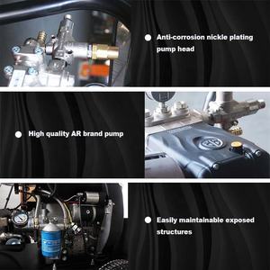 Grande Machine à laver à pression électrique industrielle, grande Machine à laver à pression industrielle amrobuste EP350 350bar 5000psi 21lpm 15kw - Product Image 4