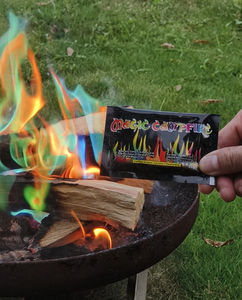 Poudre <span class=keywords><strong>de</strong></span> <span class=keywords><strong>feu</strong></span> <span class=keywords><strong>de</strong></span> joie Mystical Colored Flames pour l'extérieur Party Camping Magical Fire Tricks for Xmas New Year Fire Works Fireplace - Product Image 3
