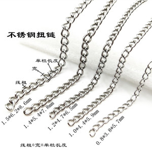Pulseras y collares de cadena de acero inoxidable para la fabricación de joyas, accesorios de moda unisex, origen Yiwu, verano 2021 - Product Image 2