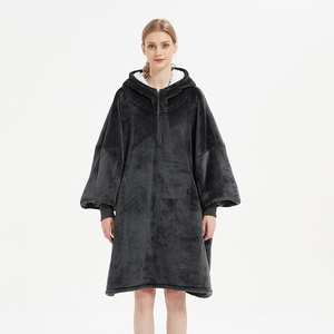 Nhà Máy Ấm Cúng Hàn Quốc Sherpa Quá Khổ TV Chăn Đôi Túi Dây Kéo Tùy Chỉnh Mặc <span class=keywords><strong>OEKO</strong></span>-<span class=keywords><strong>TEX</strong></span> Chứng Nhận Nam Nữ Người Lớn - Product Image 1