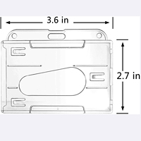 Drop Shipping Porte-carte d'identité double en plastique dur transparent Accessoire pour badge horizontal Porte-bâton vertical rigide