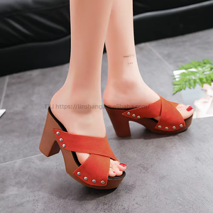 Sandales décontractées à talon compensé et bout ouvert style romain pour femme, couleur verte, collection été - Product Image 6