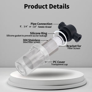 Lebih tahan Industrial Filter sedimen 1/2 "3/4" 1 "Mini dan handal pipa Prefilter tanda air seluruh rumah - Product Image 2