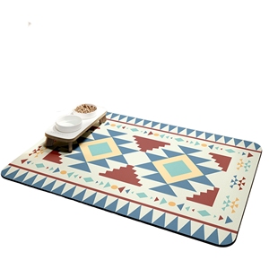 Alfombrilla de goma de barro de diatomeas fácil de limpiar de lujo, alfombrillas antifugas y antideslizantes para alimentación de mascotas para gatos y perros - Product Image 1