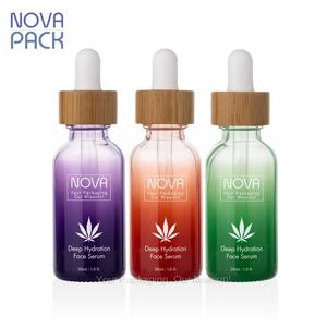 पर्यावरण के अनुकूल बॉस्टन की बोतलें 1 औंस 2 औंस ग्रेडिएंट हरे लाल बैंगनी ग्लास टिंचर तेल के साथ सीरम की बोतलें - Product Image 2