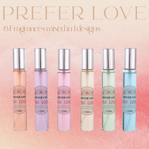 Vente chaude PREFER LOVE 20ml Parfum de poche Rose Love Parfum féminin <span class=keywords><strong>Paris</strong></span> Mist Mixte 6 parfums pour femme Utilisation quotidienne Voyage Splash - Product Image 1