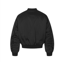 Blouson Bomber Oversize Homme Zippé Col Montant Ceinture à Boucle Poignets Côtelés Poches à Rabat Streetwear Vente en Gros Logo Personnalisé