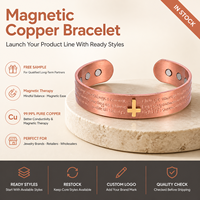 Joyería Magnética de Cobre Puro, Joyería de Terapia Magnética, Brazalete de Cadena de Triple Hilera Vintage para Venta al por Mayor y Suministro de Marca Personalizada