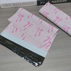 Sac d'expédition rose double face avec nœud, 25,5 cm x 33 cm x 4 cm, auto-adhésif, épaissi, pour l'emballage de colis et la logistique - Product Image 3