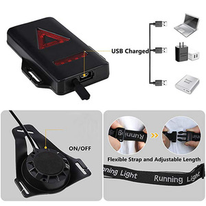 Lampe de poitrine LED super lumineuse, étanche, pour la <span class=keywords><strong>course</strong></span> nocturne, la sécurité, le jogging, avec recharge USB - Product Image 6