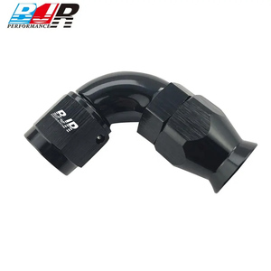 BJR haute Performance femelle CNC usiné aluminium AN3 90 degrés plein débit PTFE <span class=keywords><strong>tuyau</strong></span> fin un raccords pour lignes <span class=keywords><strong>de</strong></span> <span class=keywords><strong>tuyau</strong></span> PTFE - Product Image 4