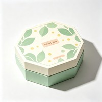 Boîte à épaule rigide de luxe avec logo personnalisé, vert sauge, dorure à chaud, pour emballage de parfum, bougie, soins de la peau, coffret cadeau