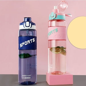 Bouteilles d'eau de sport de fitness en Tritan sans BPA de 32 oz avec poignée de transport <span class=keywords><strong>pour</strong></span> enfants, étudiants, unisexe - Product Image 1