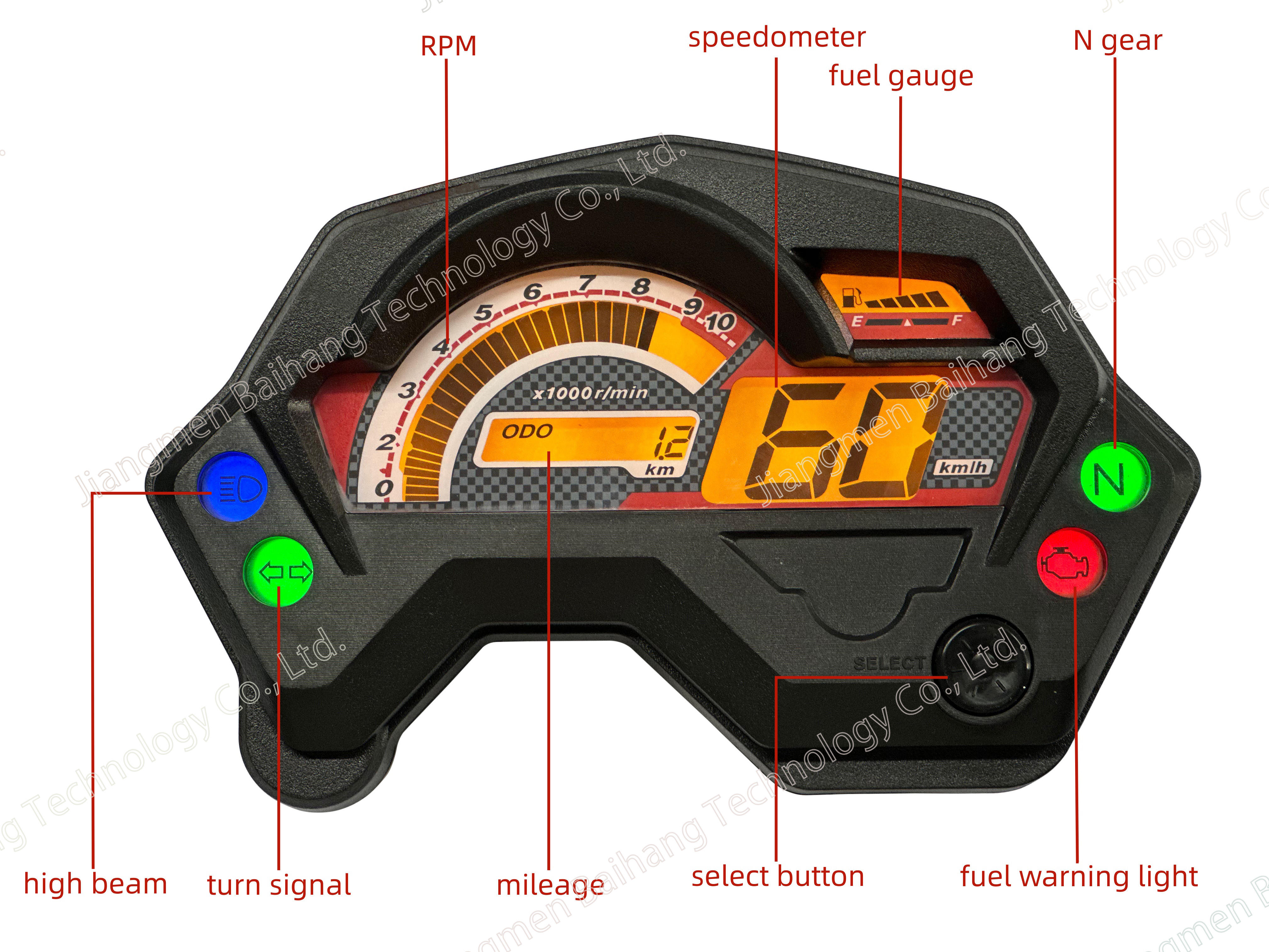 Hot Trend Modified LCD Odometer for Yamaha FZ16 - Durable