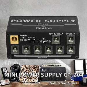 Alimentation à découpage <span class=keywords><strong>Caline</strong></span> pour pédales d'effets de guitare CP-204 Mini Power Station Entrée 18V Sorties 9V/12V Courant 100-500mA - Product Image 2