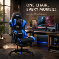 Fauteuil inclinable AORe-sports au design moderne avec cadre en acier inoxydable, repose-pieds et fonction d'inclinaison à grand angle pour la maison, les loisirs et les jeux