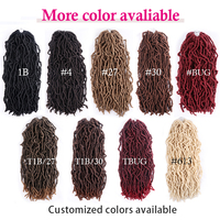 Julianna Locs 1B/27 Bleues Colorées 613 Dreadlocks Faux Locs en Gros 18 30 18" 14 Crochet 24 Locs Cheveux 36 Pouces