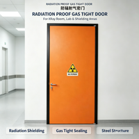 Porte coulissante automatique en plomb, porte en verre au plomb automatisée, porte de protection contre les rayons X pour salle de radiologie