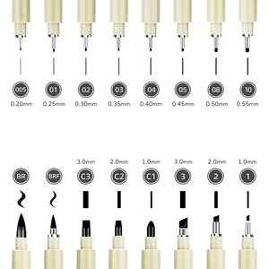 Leto chất lượng tốt Micro fineliner vẽ nghệ thuật bút thiết lập multiline đen kim Fine điểm bút mịn bằng văn bản cho chi tiết nghệ thuật - Product Image 5