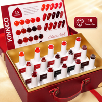 Vente en gros KINNCO OEM Marque privée 15 couleurs Vernis à ongles en gel longue tenue sans HEMA/TPO Haute pigmentation Échantillon gratuit Ensemble de vernis à ongles en gel