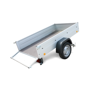 Remorque à plateau basculant légère de 2,1 m x 1,1 m, non freinée, à essieu unique, capacité de charge de 750 kg, galvanisée, OEM ODM - Product Image 3