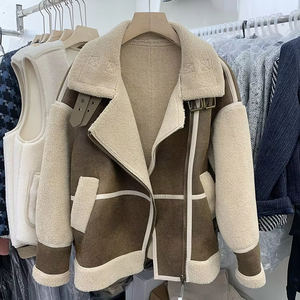 <span class=keywords><strong>Cappotto</strong></span> invernale caldo e spesso da <span class=keywords><strong>donna</strong></span> in <span class=keywords><strong>Shearling</strong></span> con pelliccia di procione, giacca in vera pelle di <span class=keywords><strong>montone</strong></span> - Product Image 4