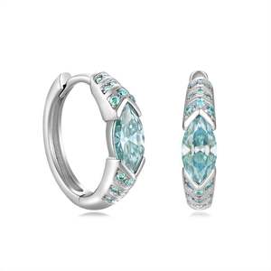 Rui Zun 0.5 Carat Blue Marquise Women's <b>Fashion</b> <b>Earrings</b> Unisex Jewelry - Product Image 1