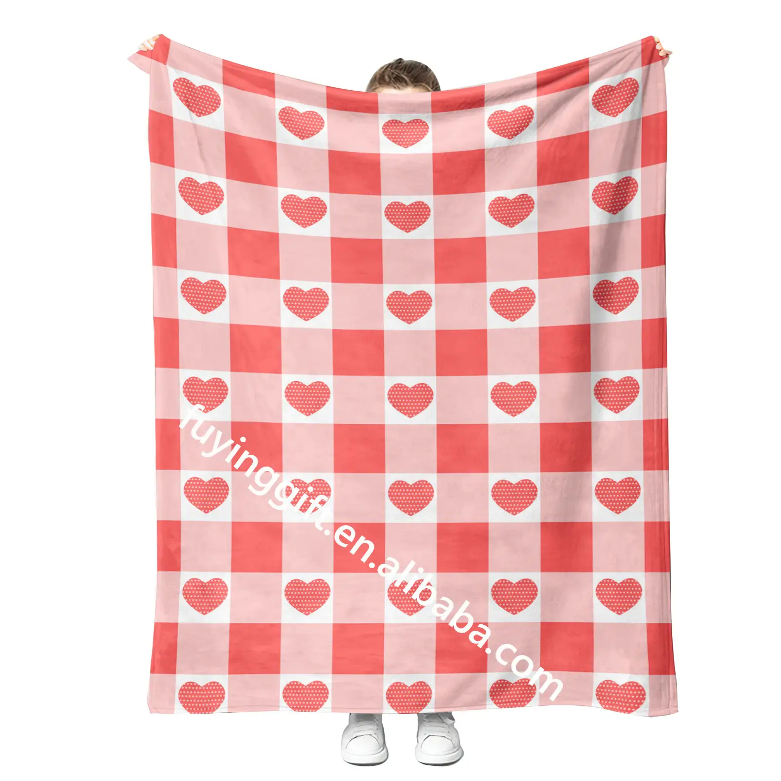 Оптовая продажа, зимние плюшевые одеяла с капюшоном с мультяшными животными, подарок на день Святого Валентина, Фланелевое теплое толстое одеяло