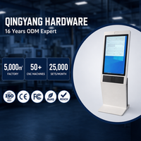 Casing Kios Swalayan Logam Lembaran Putih Kustom Berlapis Bubuk untuk Terminal Layar Sentuh OEM