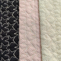 Tissu matelassé imperméable en coton avec motif floral mat épaissi, nouveau tissu en maille de type usine source pour vestes matelassées