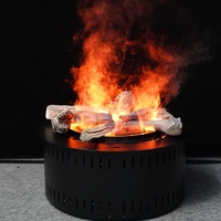 Cheminée électrique à vapeur d'eau de 50 cm, personnalisable en usine, petite, multicolore, avec décoration de flamme LED 3D ronde