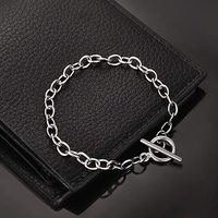 Chaîne à maillon avec fermoir à bascule, bijou, en acier inoxydable, pour la fabrication des bracelets