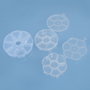 Boîte de rangement de bureau en plastique PP transparent à 68 compartiments ronds pour boutons, matériel de <span class=keywords><strong>pêche</strong></span>, bijoux - Product Image 4
