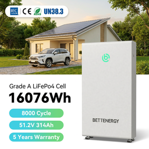 8000 <b>Cycles</b> 10-year Warranty 15kw Battery 16kwh Lithium Ion Solar 51.2v 314AH for Home Energy Storage ELESHELL-16Kplus 15kw Batt - Product Image 3