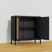 Armoire de rangement en métal, buffet moderne en acier, pliable, multifonctionnel, pour salon, salle à manger, entrée, cuisine