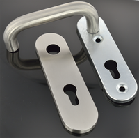 Poignée de porte industrielle en acier inoxydable SS2003 72 mm de diamètre central avec noyau en laiton standard EN1906
