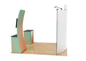 Cabina de feria comercial portátil de 10x10 pies con soporte de exhibición de TV de medios de promoción de Marca - Product Image 6