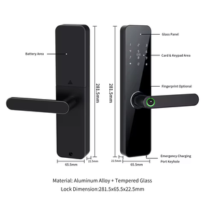 Bloqueo inteligente de aleación de aluminio Tuya F7 Pro-Desbloqueo de huella dactilar/Contraseña Wi-Fi conectado Almacenamiento en la nube - Product Image 5